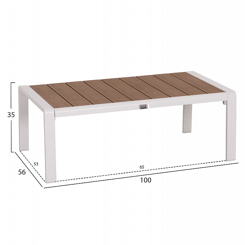 ΣΕΤ ΣΑΛΟΝΙ ΕΞ.ΧΩΡΟΥ 4ΤΜΧ SAFIN HM6278.01 ΑΛΟΥΜΙΝΙΟ ΛΕΥΚΟ--POLYWOOD--ΜΠΕΖ OLEFIN