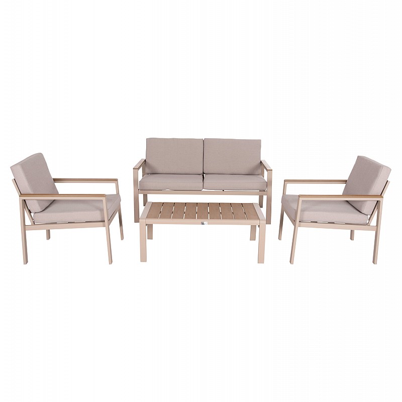 ΣΕΤ ΣΑΛΟΝΙ ΕΞ.ΧΩΡΟΥ 4ΤΜΧ SAFIN HM6278.04 ΑΛΟΥΜΙΝΙΟ ΚΑΠΟΥΤΣΙΝΟ--POLYWOOD--ΜΠΕΖ OLEFIN