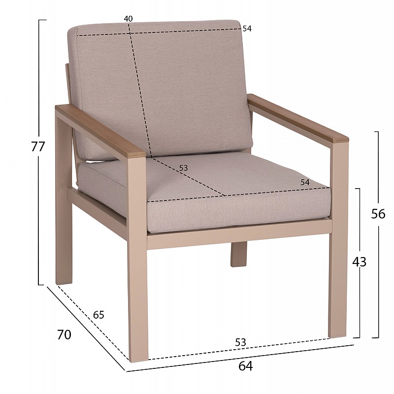 ΣΕΤ ΣΑΛΟΝΙ ΕΞ.ΧΩΡΟΥ 4ΤΜΧ SAFIN HM6278.04 ΑΛΟΥΜΙΝΙΟ ΚΑΠΟΥΤΣΙΝΟ--POLYWOOD--ΜΠΕΖ OLEFIN