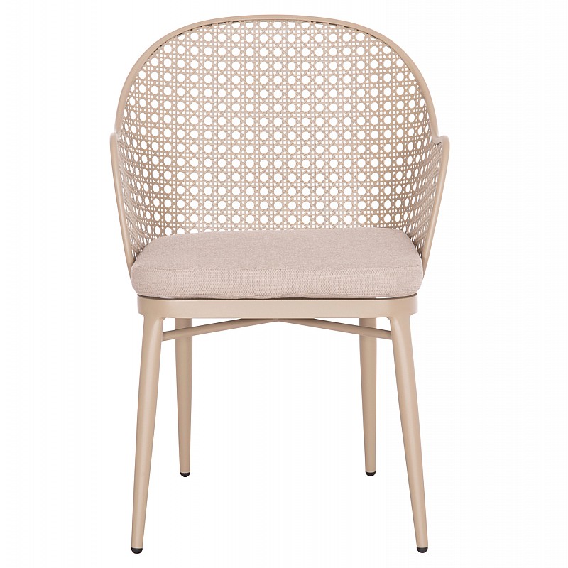 ΠΟΛΥΘΡΟΝΑ ΑΛΟΥΜΙΝΙΟΥ OREGO HM6268.03 ΚΑΠΟΥΤΣΙΝΟ-ΜΑΞΙΛΑΡΙ ΜΠΕΖ 58x55x83Υεκ.