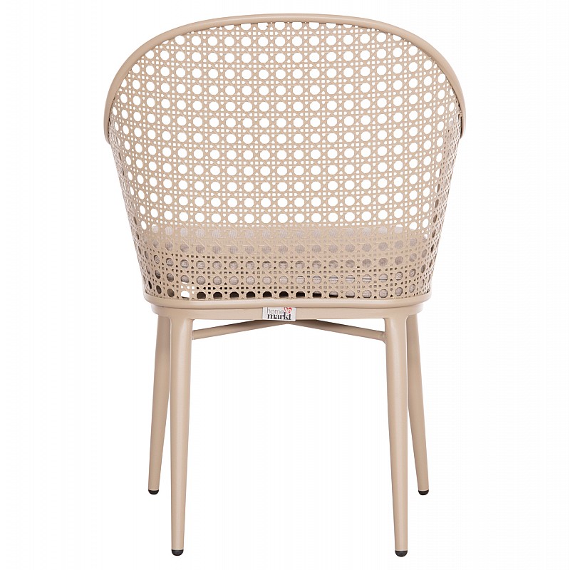 ΠΟΛΥΘΡΟΝΑ ΑΛΟΥΜΙΝΙΟΥ OREGO HM6268.03 ΚΑΠΟΥΤΣΙΝΟ-ΜΑΞΙΛΑΡΙ ΜΠΕΖ 58x55x83Υεκ.