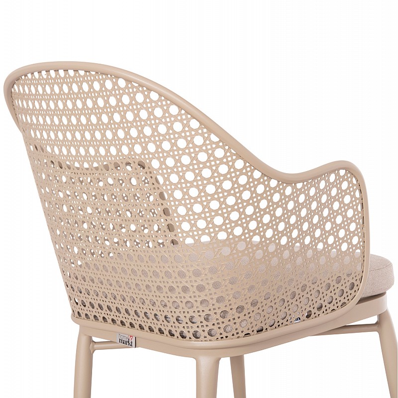 ΠΟΛΥΘΡΟΝΑ ΑΛΟΥΜΙΝΙΟΥ OREGO HM6268.03 ΚΑΠΟΥΤΣΙΝΟ-ΜΑΞΙΛΑΡΙ ΜΠΕΖ 58x55x83Υεκ.