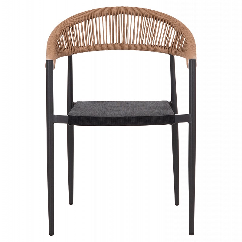 ΠΟΛΥΘΡΟΝΑ BERG HM6284.02 ΑΛΟΥΜΙΝΙΟ & TEXTILENE ΣΚΟΥΡΟ ΓΚΡΙ--P.E.TWISTED RATTAN 55x56x79Υεκ