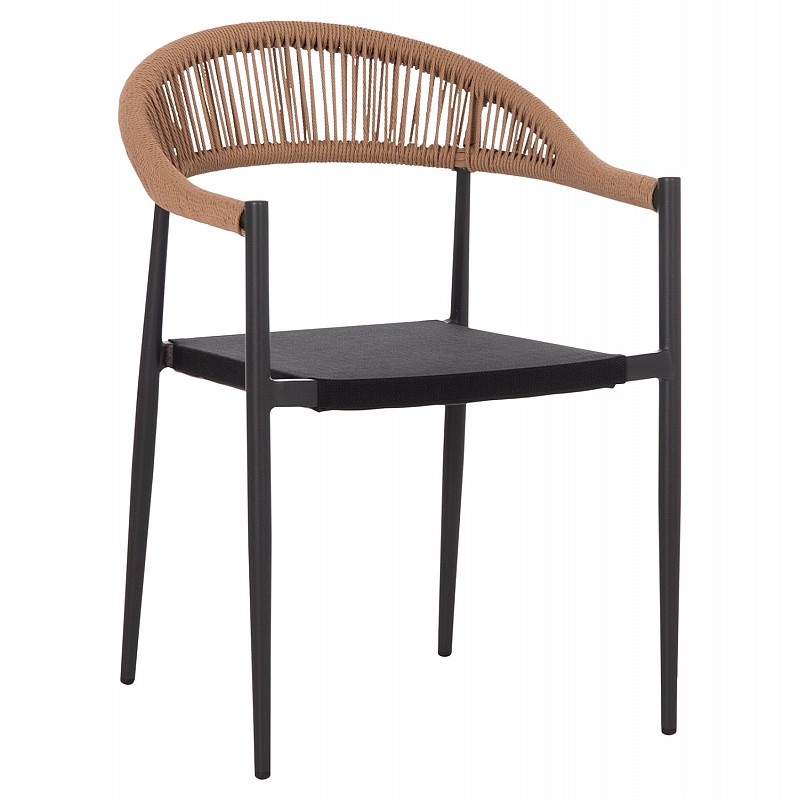 ΠΟΛΥΘΡΟΝΑ BERG HM6284.02 ΑΛΟΥΜΙΝΙΟ & TEXTILENE ΣΚΟΥΡΟ ΓΚΡΙ--P.E.TWISTED RATTAN 55x56x79Υεκ