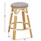 ΣΚΑΜΠΟ ΑΛΟΥΜΙΝΙΟΥ ΜΕΣ.ΥΨΟΥΣ CHINO HM6286.03 BAMBOO LOOK & TEXTILENE ΜΑΥΡΟ 43x43x65Υεκ