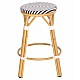 ΣΚΑΜΠΟ ΑΛΟΥΜΙΝΙΟΥ ΜΕΣ.ΥΨΟΥΣ CHINO HM6286.03 BAMBOO LOOK & TEXTILENE ΜΑΥΡΟ 43x43x65Υεκ