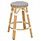 ΣΚΑΜΠΟ ΑΛΟΥΜΙΝΙΟΥ ΜΕΣ.ΥΨΟΥΣ CHINO HM6286.03 BAMBOO LOOK & TEXTILENE ΜΑΥΡΟ 43x43x65Υεκ