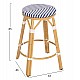 ΣΚΑΜΠΟ ΑΛΟΥΜΙΝΙΟΥ ΜΕΣ.ΥΨΟΥΣ CHINO HM6286.05 BAMBOO LOOK & TEXTILENE ΜΠΛΕ 43x43x65Υεκ
