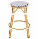 ΣΚΑΜΠΟ ΑΛΟΥΜΙΝΙΟΥ ΜΕΣ.ΥΨΟΥΣ CHINO HM6286.05 BAMBOO LOOK & TEXTILENE ΜΠΛΕ 43x43x65Υεκ