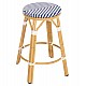ΣΚΑΜΠΟ ΑΛΟΥΜΙΝΙΟΥ ΜΕΣ.ΥΨΟΥΣ CHINO HM6286.05 BAMBOO LOOK & TEXTILENE ΜΠΛΕ 43x43x65Υεκ