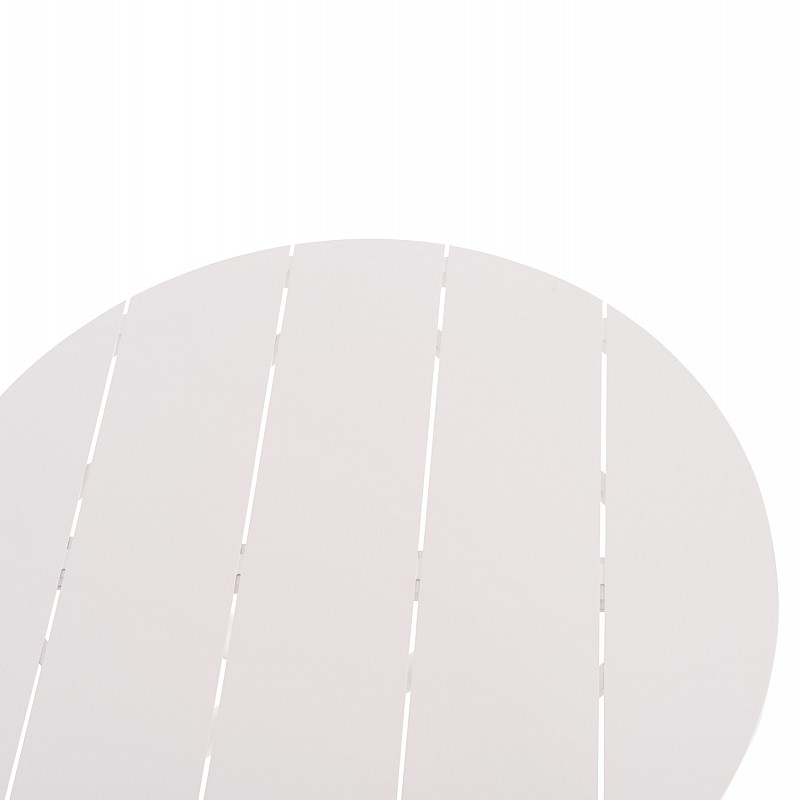 ΤΡΑΠΕΖΙ ΣΤΡΟΓΓΥΛΟ ΑΛΟΥΜΙΝΙΟΥ HIGER HM6289.02 ΛΕΥΚΟ Φ90x74Yεκ.