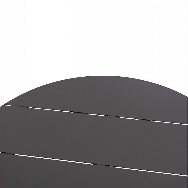 ΤΡΑΠΕΖΙ ΣΤΡΟΓΓΥΛΟ ΑΛΟΥΜΙΝΙΟΥ HIGER HM6289.01 ΓΚΡΙ Φ90x74Yεκ.