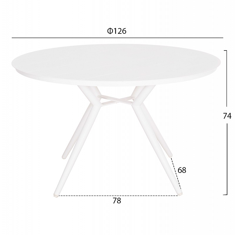 ΤΡΑΠΕΖΙ ΑΛΟΥΜΙΝΙΟΥ ΣΤΡΟΓΓΥΛΟ HIGER HM6290.02 Φ126x74Υεκ. ΤΡΑΠΕΖΙ ΑΛΟΥΜΙΝΙΟΥ ΣΤΡΟΓΓΥΛΟ HIGER HM6290.02 Φ126x74Υεκ.