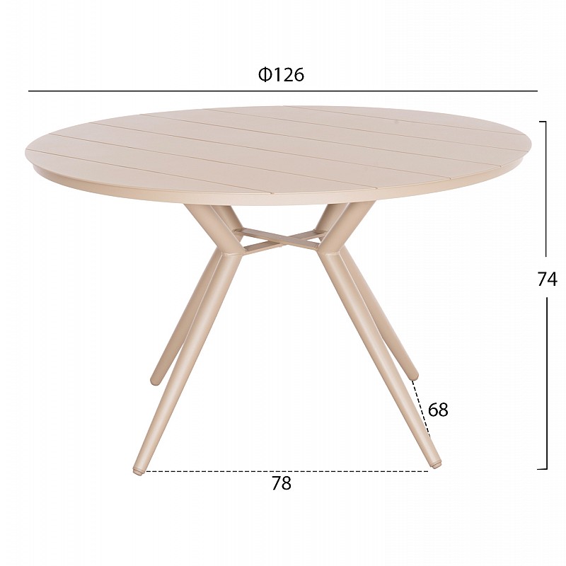 ΤΡΑΠΕΖΙ ΑΛΟΥΜΙΝΙΟΥ ΣΤΡΟΓΓΥΛΟ HIGER HM6290.04 ΚΑΠΟΥΤΣΙΝΟ Φ126x74Υεκ. ΤΡΑΠΕΖΙ ΑΛΟΥΜΙΝΙΟΥ ΣΤΡΟΓΓΥΛΟ HIGER HM6290.04 ΚΑΠΟΥΤΣΙΝΟ Φ126x74Υεκ.