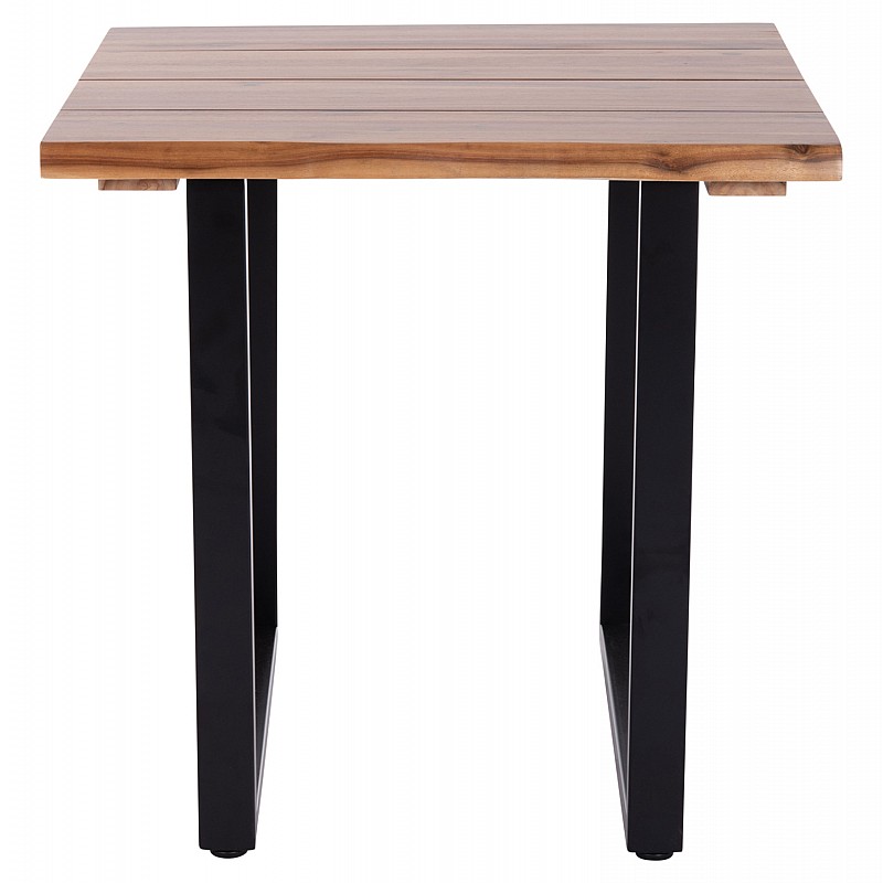 ΤΡΑΠΕΖΙ ΤΡΑΠΕΖΑΡΙΑΣ FRIGGO HM6294.01 ΞΥΛΟ ΑΚΑΚΙΑΣ 3,5εκ πάχος--ΠΟΔΙΑ ΜΕΤΑΛΛΙΚΑ 80x80x77Υεκ.