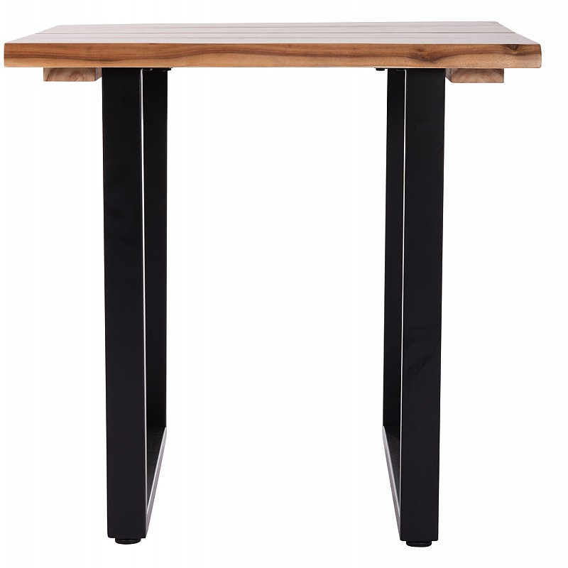 ΤΡΑΠΕΖΙ ΤΡΑΠΕΖΑΡΙΑΣ FRIGGO HM6294.01 ΞΥΛΟ ΑΚΑΚΙΑΣ 3,5εκ πάχος--ΠΟΔΙΑ ΜΕΤΑΛΛΙΚΑ 80x80x77Υεκ.