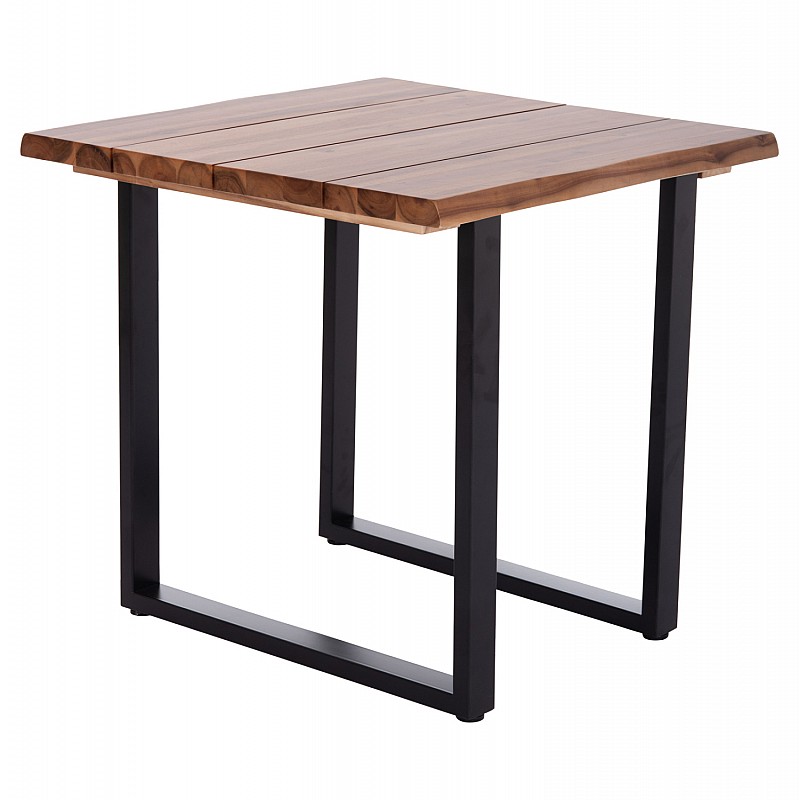 ΤΡΑΠΕΖΙ ΤΡΑΠΕΖΑΡΙΑΣ FRIGGO HM6294.01 ΞΥΛΟ ΑΚΑΚΙΑΣ 3,5εκ πάχος--ΠΟΔΙΑ ΜΕΤΑΛΛΙΚΑ 80x80x77Υεκ.