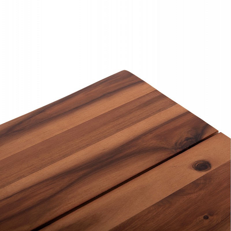 ΤΡΑΠΕΖΙ ΤΡΑΠΕΖΑΡΙΑΣ FRIGGO HM6294.01 ΞΥΛΟ ΑΚΑΚΙΑΣ 3,5εκ πάχος--ΠΟΔΙΑ ΜΕΤΑΛΛΙΚΑ 80x80x77Υεκ.