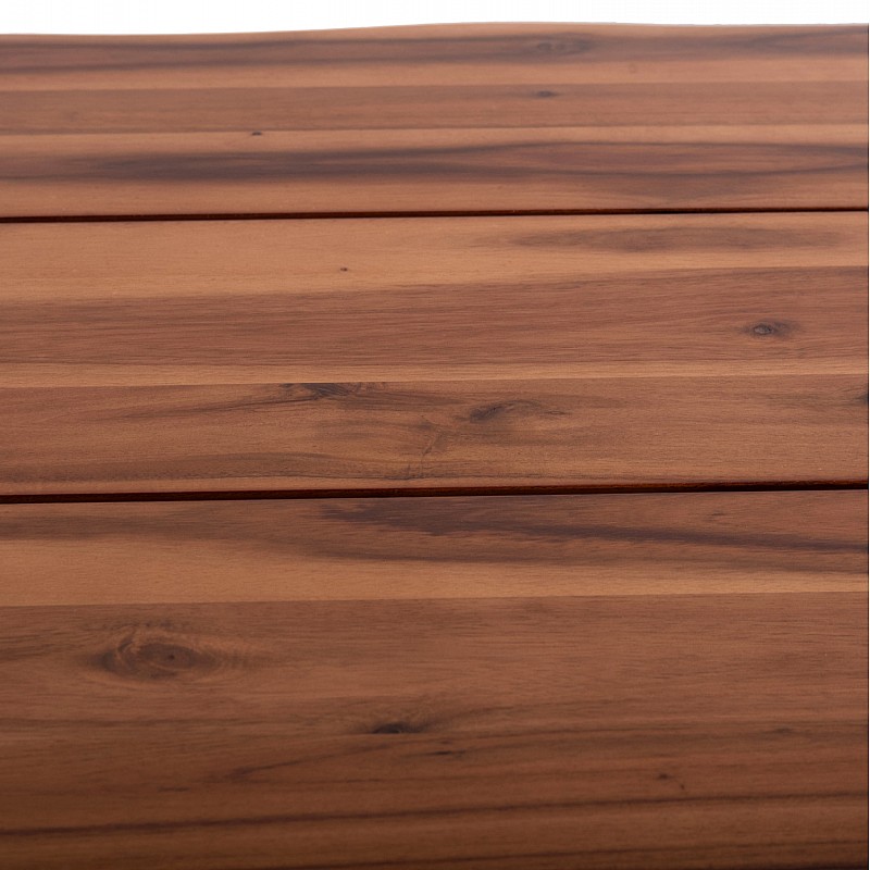 ΤΡΑΠΕΖΙ ΤΡΑΠΕΖΑΡΙΑΣ FRIGGO HM6294.01 ΞΥΛΟ ΑΚΑΚΙΑΣ 3,5εκ πάχος--ΠΟΔΙΑ ΜΕΤΑΛΛΙΚΑ 80x80x77Υεκ.