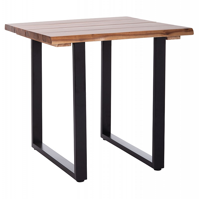 ΤΡΑΠΕΖΙ ΤΡΑΠΕΖΑΡΙΑΣ FRIGGO HM6294.01 ΞΥΛΟ ΑΚΑΚΙΑΣ 3,5εκ πάχος--ΠΟΔΙΑ ΜΕΤΑΛΛΙΚΑ 80x80x77Υεκ.