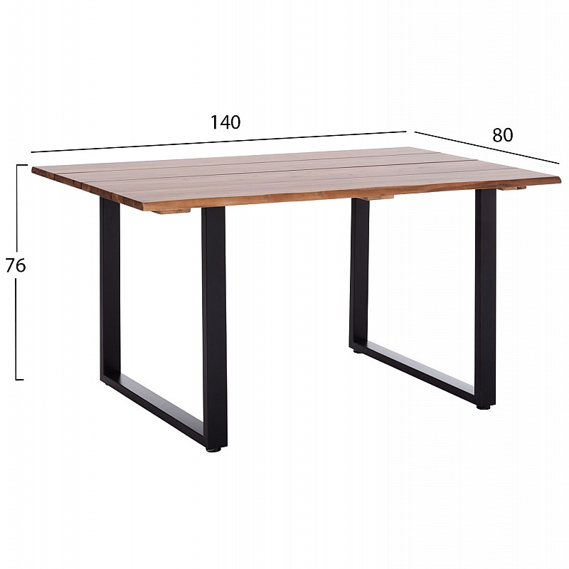 ΤΡΑΠΕΖΙ ΤΡΑΠΕΖΑΡΙΑΣ FRIGGO HM6296.02 ΞΥΛΟ ΑΚΑΚΙΑΣ-2,6εκ πάχος 140x80x76Υεκ.