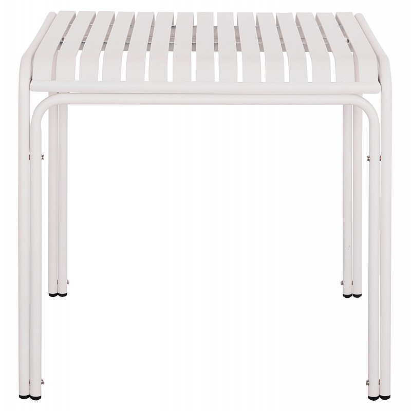 ΤΡΑΠΕΖΙ ΤΕΤΡΑΓΩΝΟ ΑΛΟΥΜΙΝΙΟΥ RACHEL HM6338.02 ΛΕΥΚΟ 80x80x75Υεκ.