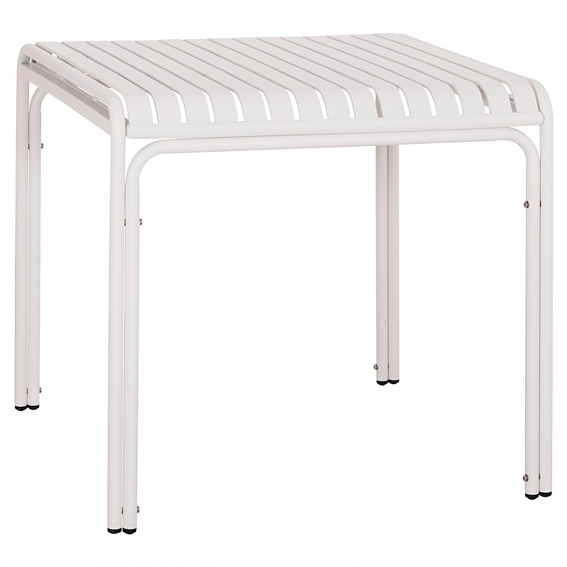 ΤΡΑΠΕΖΙ ΤΕΤΡΑΓΩΝΟ ΑΛΟΥΜΙΝΙΟΥ RACHEL HM6338.02 ΛΕΥΚΟ 80x80x75Υεκ.