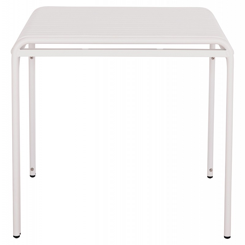 ΤΡΑΠΕΖΙ ΤΕΤΡΑΓΩΝΟ ΑΛΟΥΜΙΝΙΟΥ RACHEL HM6338.02 ΛΕΥΚΟ 80x80x75Υεκ.