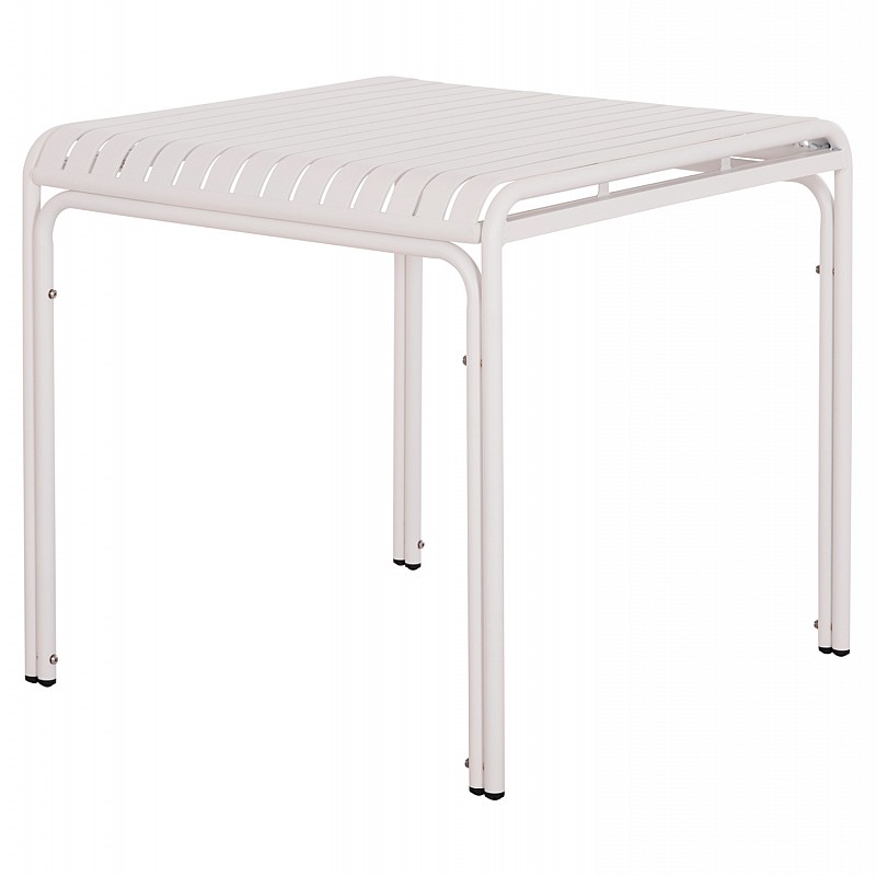 ΤΡΑΠΕΖΙ ΤΕΤΡΑΓΩΝΟ ΑΛΟΥΜΙΝΙΟΥ RACHEL HM6338.02 ΛΕΥΚΟ 80x80x75Υεκ.