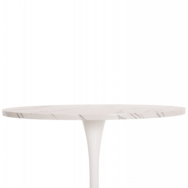 ΤΡΑΠΕΖΙ ΤΡΑΠΕΖΑΡΙΑΣ ROLLO HM9421.11 ΣΤΡΟΓΓΥΛΟ WHITE MARBLE Φ90x74Υεκ.