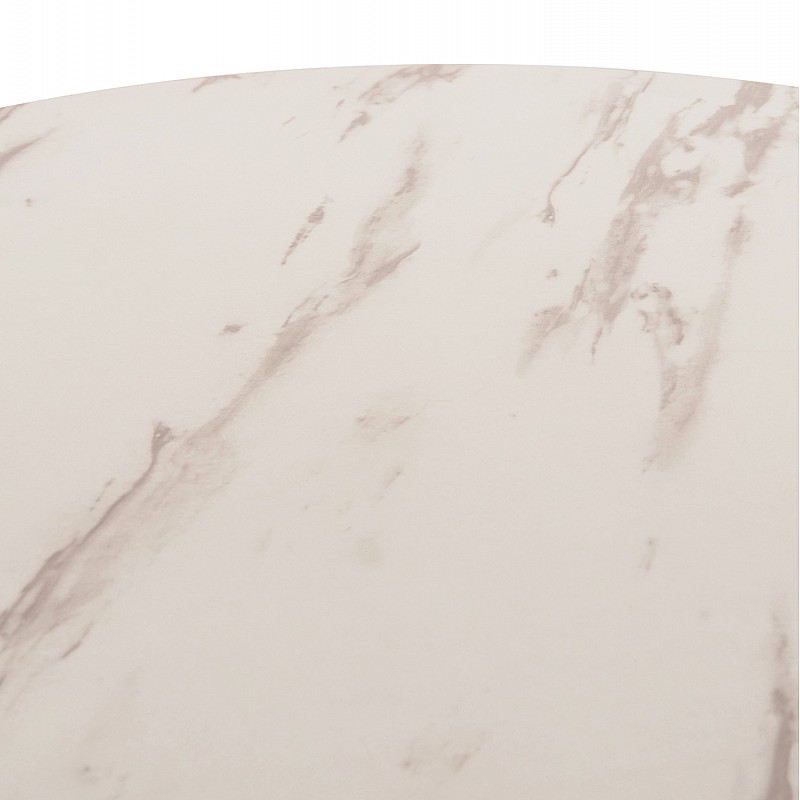 ΤΡΑΠΕΖΙ ΤΡΑΠΕΖΑΡΙΑΣ ROLLO HM9421.11 ΣΤΡΟΓΓΥΛΟ WHITE MARBLE Φ90x74Υεκ.