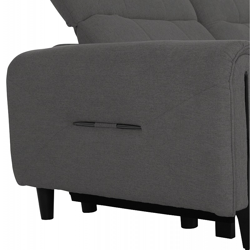 ΓΩΝΙΑΚΟΣ ΚΑΝΑΠΕΣ ΜΕ RECLINE ORACLE HM3290.01 ΓΚΡΙ ΥΦΑΣΜΑ 260x260x90(κάθισμα)x94Υεκ.