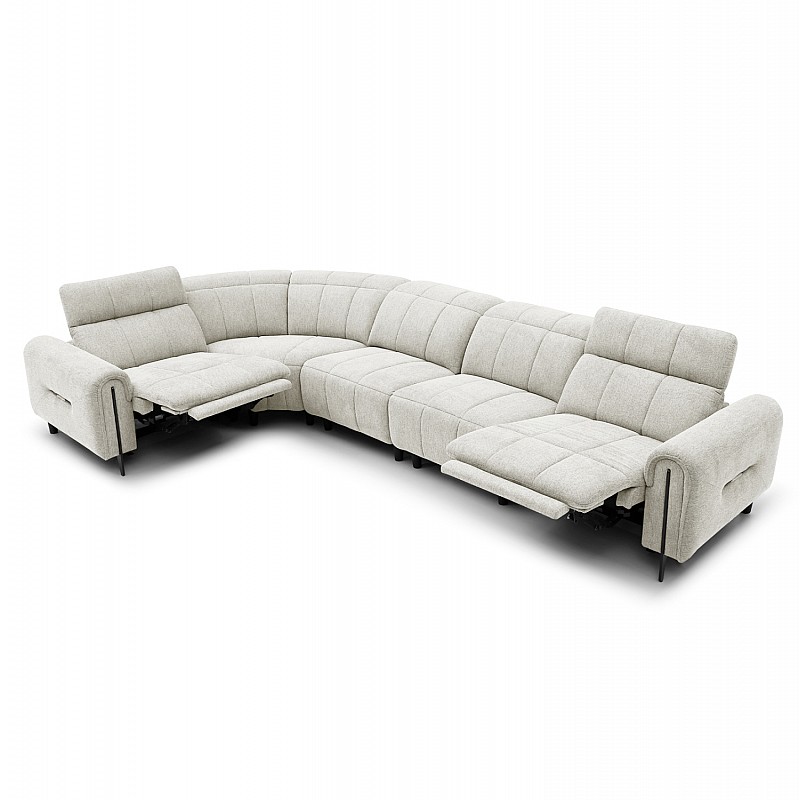 ΓΩΝΙΑΚΟΣ ΚΑΝΑΠΕΣ ΜΕ RECLINE ORACLE HM3290.02 ΜΠΕΖ ΥΦΑΣΜΑ 293x293x98Υεκ.