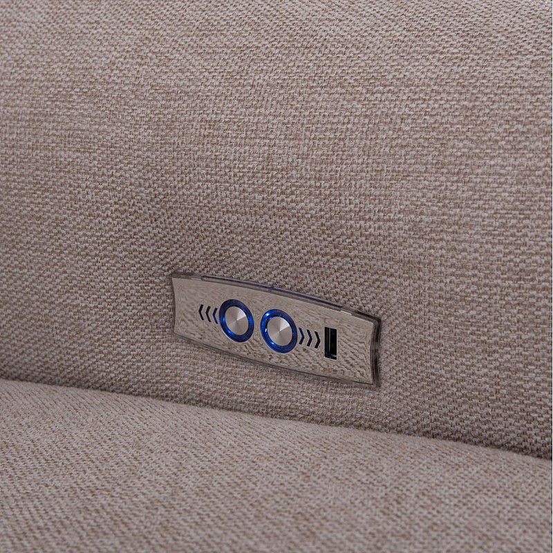 ΓΩΝΙΑΚΟΣ ΚΑΝΑΠΕΣ ΜΕ RECLINE ORACLE HM3290.02 ΜΠΕΖ ΥΦΑΣΜΑ 260x260x90(κάθισμα)x94Υεκ.