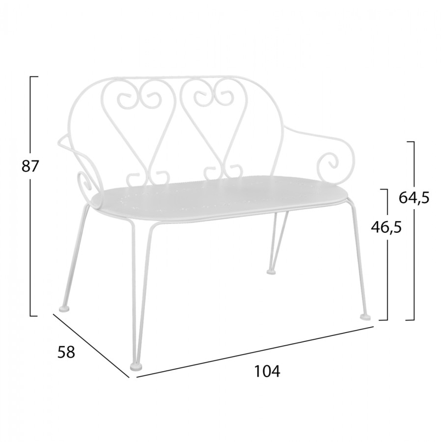 ΠΑΓΚΑΚΙ ΜΕΤΑΛΛΙΚΟ ΛΕΥΚΟ AMORE HM5014.02