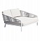 DAYBED ΣΕΙΡΑ XANTION HM6474.02 ΛΕΥΚΟ ΑΛΟΥΜΙΝΙΟ--ΣΧΟΙΝΙ--OLEFIN 157x149x80Υεκ