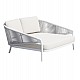 DAYBED ΣΕΙΡΑ XANTION HM6474.02 ΛΕΥΚΟ ΑΛΟΥΜΙΝΙΟ--ΣΧΟΙΝΙ--OLEFIN 157x149x80Υεκ