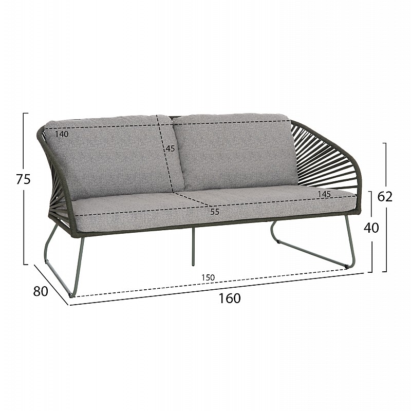 ΣΕΤ ΣΑΛΟΝΙ ΕΞ.ΧΩΡΟΥ 5ΤΜΧ VERMONT HM6504.07 ΜΕΤΑΛΛΟ-ΣΧΟΙΝΙ-ΓΥΑΛΙ--ΠΡΑΣΙΝΟ