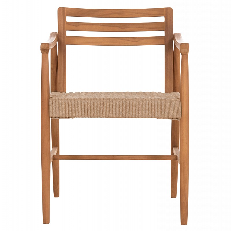 ΠΟΛΥΘΡΟΝΑ ΤΡΑΠΕΖΑΡΙΑΣ ROBIN HM18351 ΞΥΛΟ TEAK & ΣΧΟΙΝΙ VIRO ΦΥΣΙΚΟ 53,5x60x78Υεκ