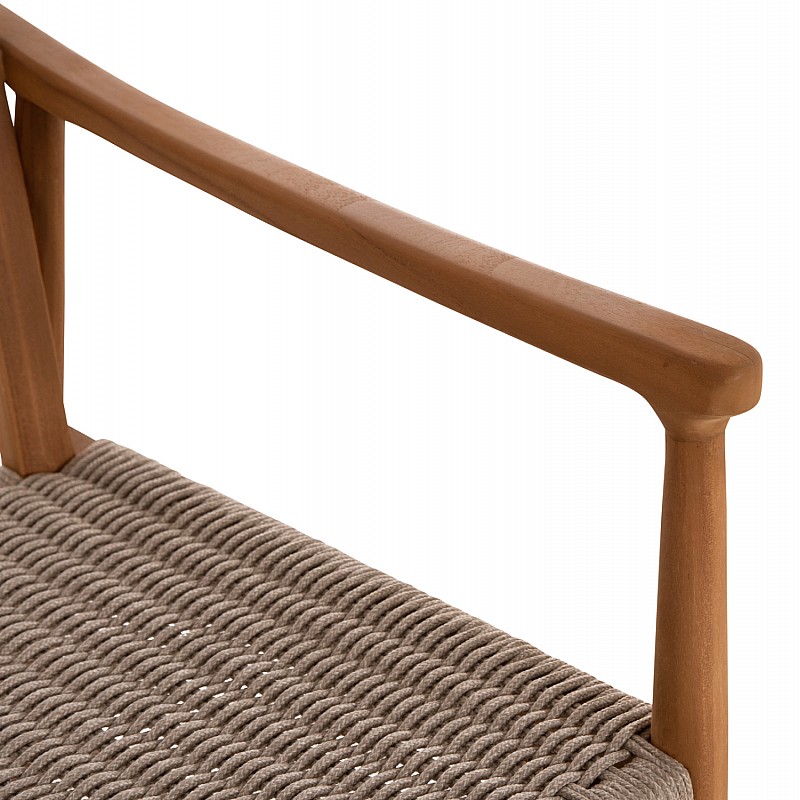 ΠΟΛΥΘΡΟΝΑ ΤΡΑΠΕΖΑΡΙΑΣ ROBIN HM18351 ΞΥΛΟ TEAK & ΣΧΟΙΝΙ VIRO ΦΥΣΙΚΟ 53,5x60x78Υεκ