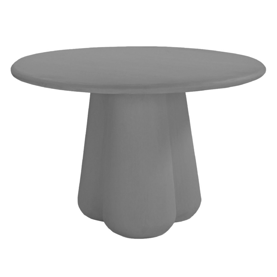 ΤΡΑΠΕΖΙ ΤΡΑΠΕΖΑΡΙΑΣ ΣΤΡΟΓΓΥΛΟ NAYU HM6583.01 ΓΚΡΙ FIBER CEMENT Φ120x75Υεκ