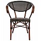 ΠΟΛΥΘΡΟΝΑ ΑΛΟΥΜΙΝΙΟΥ CLAY BAMBOO LOOK ΚΑΦΕ ΜΕ TEXTLINE HM5025 60,5x59x81 cm
