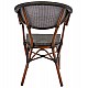 ΠΟΛΥΘΡΟΝΑ ΑΛΟΥΜΙΝΙΟΥ CLAY BAMBOO LOOK ΚΑΦΕ ΜΕ TEXTLINE HM5025 60,5x59x81 cm