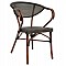 ΠΟΛΥΘΡΟΝΑ ΑΛΟΥΜΙΝΙΟΥ CLAY BAMBOO LOOK ΚΑΦΕ ΜΕ TEXTLINE HM5025 60,5x59x81 cm
