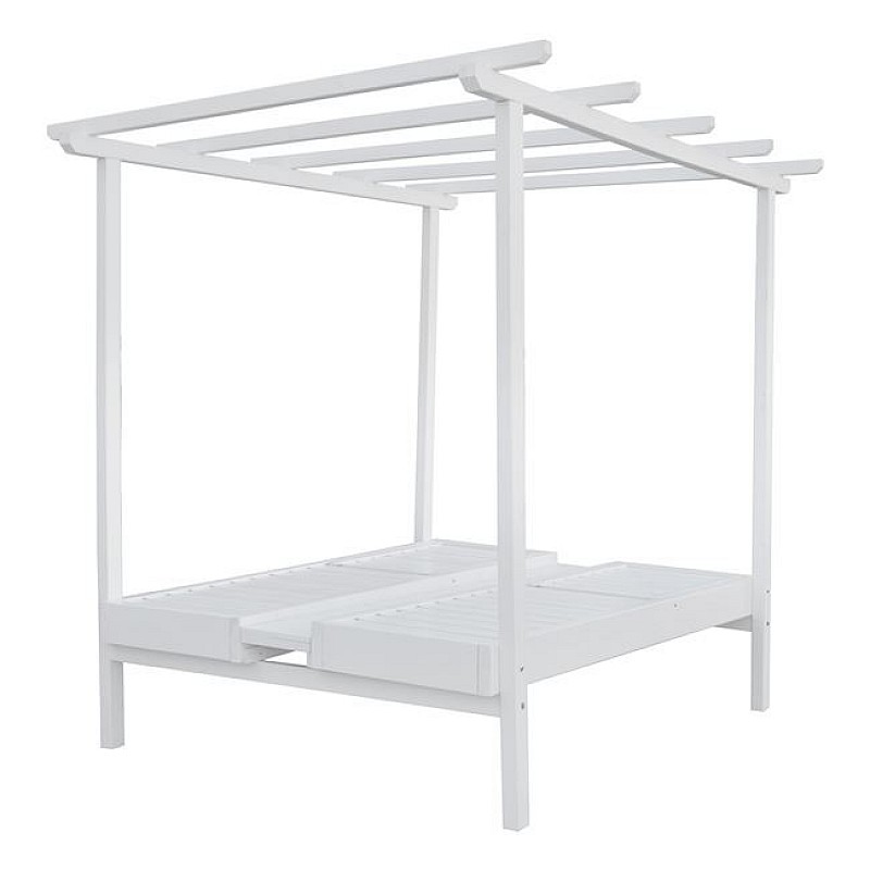 ΞΑΠΛΩΣΤΡΑ ΞΥΛΙΝΗ ΔΙΠΛΗ ΜΥΚΟΝΟΣ ΛΕΥΚΗ ΜΕ ΟΥΡΑΝΟ 205x167x212 cm HM5428 ΞΑΠΛΩΣΤΡΑ ΞΥΛΙΝΗ ΔΙΠΛΗ ΜΥΚΟΝΟΣ ΛΕΥΚΗ ΜΕ ΟΥΡΑΝΟ 205x167x212 cm HM5428