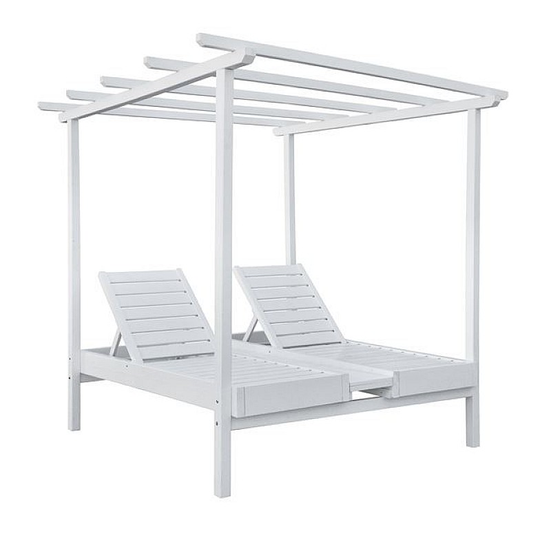 ΞΑΠΛΩΣΤΡΑ ΞΥΛΙΝΗ ΔΙΠΛΗ ΜΥΚΟΝΟΣ ΛΕΥΚΗ ΜΕ ΟΥΡΑΝΟ 205x167x212 cm HM5428 ΞΑΠΛΩΣΤΡΑ ΞΥΛΙΝΗ ΔΙΠΛΗ ΜΥΚΟΝΟΣ ΛΕΥΚΗ ΜΕ ΟΥΡΑΝΟ 205x167x212 cm HM5428