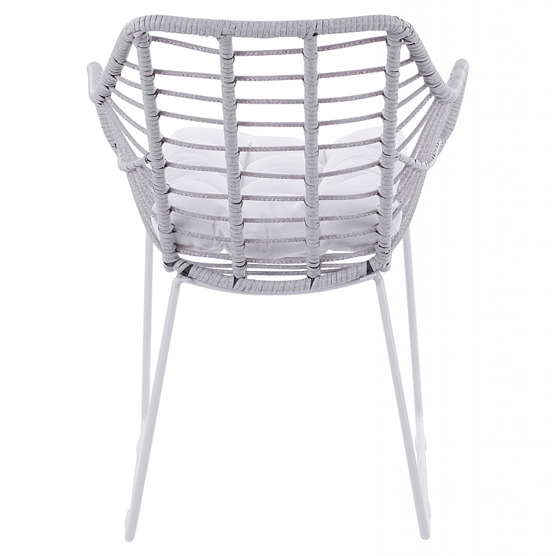 ΠΟΛΥΘΡΟΝΑ ΜΕΤΑΛΛΙΚΗ RADLEY ΑΣΠΡΟ ΜΑΤ & ΓΚΡΙ WICKER HM5300.02