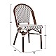 ΚΑΡΕΚΛΑ BISTRO ΑΛΟΥΜΙΝΙΟΥ BAMBOO LOOK ΜΕ ΛΕΥΚΟ-ΜΑΥΡΟ RATTAN HM5566.01 45x54x90Υεκ.