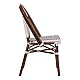 ΚΑΡΕΚΛΑ BISTRO ΑΛΟΥΜΙΝΙΟΥ BAMBOO LOOK ΜΕ ΛΕΥΚΟ-ΜΑΥΡΟ RATTAN HM5566.01 45x54x90Υεκ.