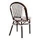 ΚΑΡΕΚΛΑ BISTRO ΑΛΟΥΜΙΝΙΟΥ BAMBOO LOOK ΜΕ ΛΕΥΚΟ-ΜΑΥΡΟ RATTAN HM5566.01 45x54x90Υεκ.